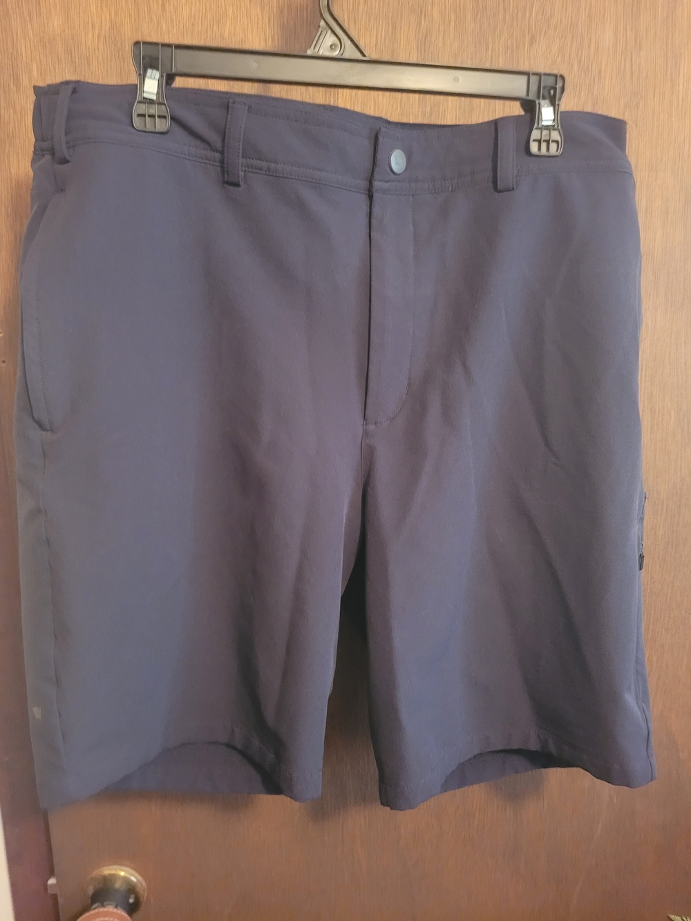 Mack Weldon Dark Navy Performance Flat-Front Shorts